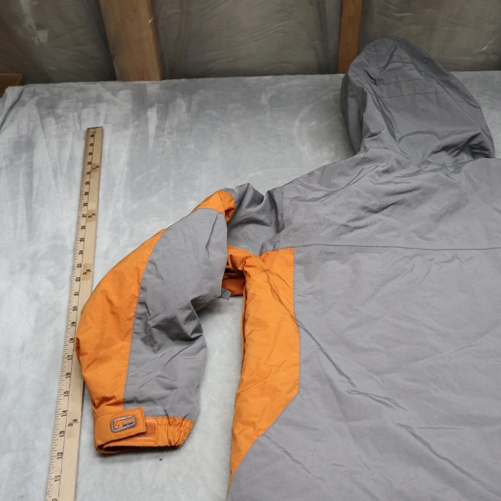 Burton Jacket Boys Large Grey DryRide Insulated Hooded‎ Full Zip Ski Wind Rain